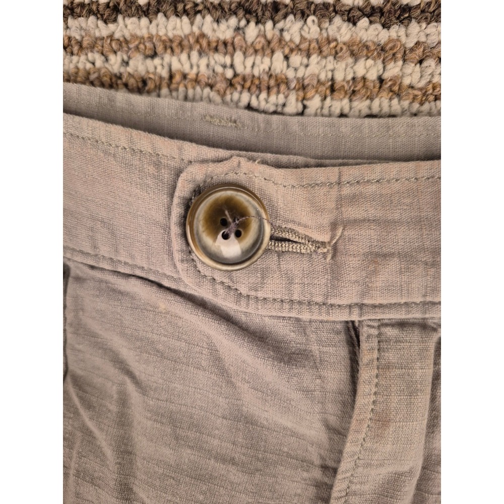 Corridor NY Mens Khaki Tan Cotton Flat Front Casual Shorts Patch Pockets Sz 33 - Picture 8 of 15